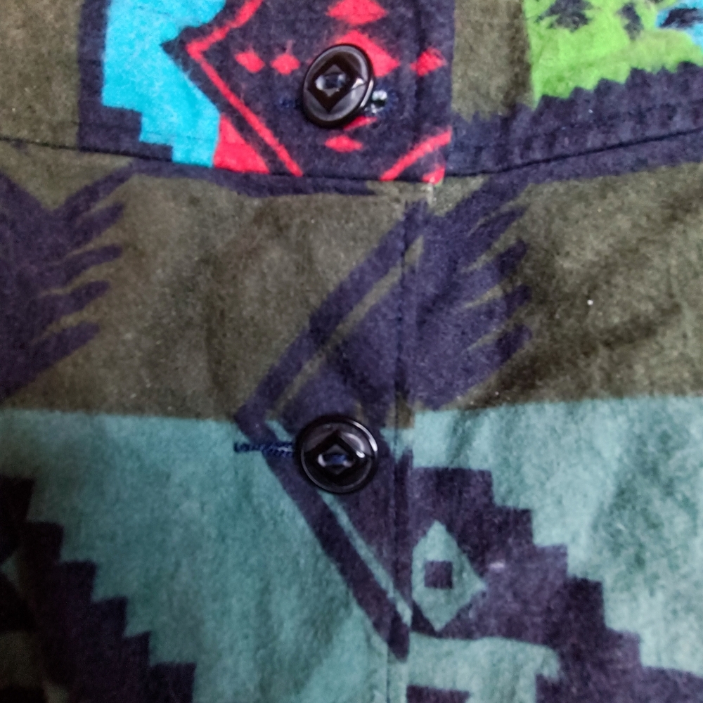 Woolrich Cotton Flanel Colorful Aztec Patterned Mini Skirt Size 8 - Picture 8 of 13
